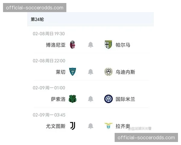 天气预报显示，周末多场意甲比赛可能将在雨中进行